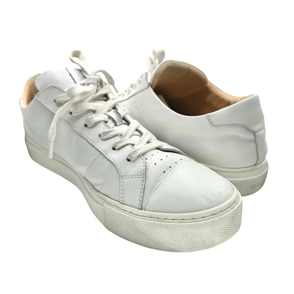 Greats | Men | Royale Classic Casual Minimal White Leather Sneakers | Size 11.5